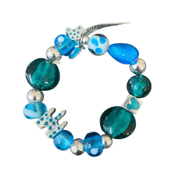 Disney Charming Blue Beaded Bracelet with charms - Picture 2 of 3
